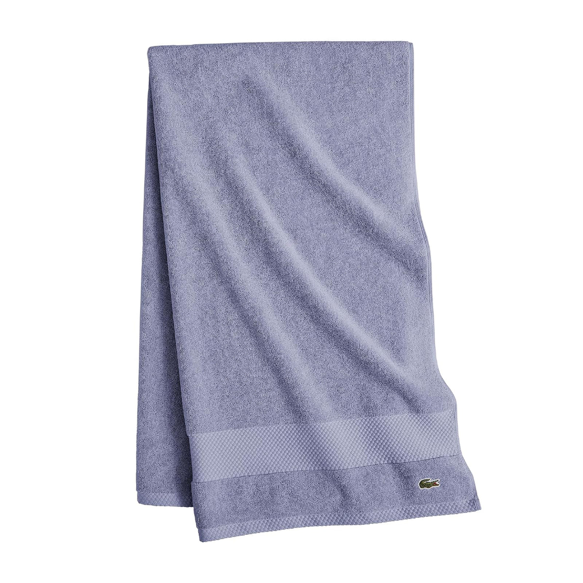 Lacoste Heritage - Toalla de baño 100% algodón Supima (Tela de Mezclilla Ligera, 35 x 70 Pulgadas), Altamente Absorbente y de Secado rápido, Toalla de baño súper Suave de Alta Calidad, Esencial para