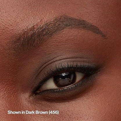 Revlon Colorstay Lápiz de cejas micro con cepillo de carrete integrado, impregnado con aceite de argán y marula, impermeable, a prueba de manchas, marrón oscuro 456