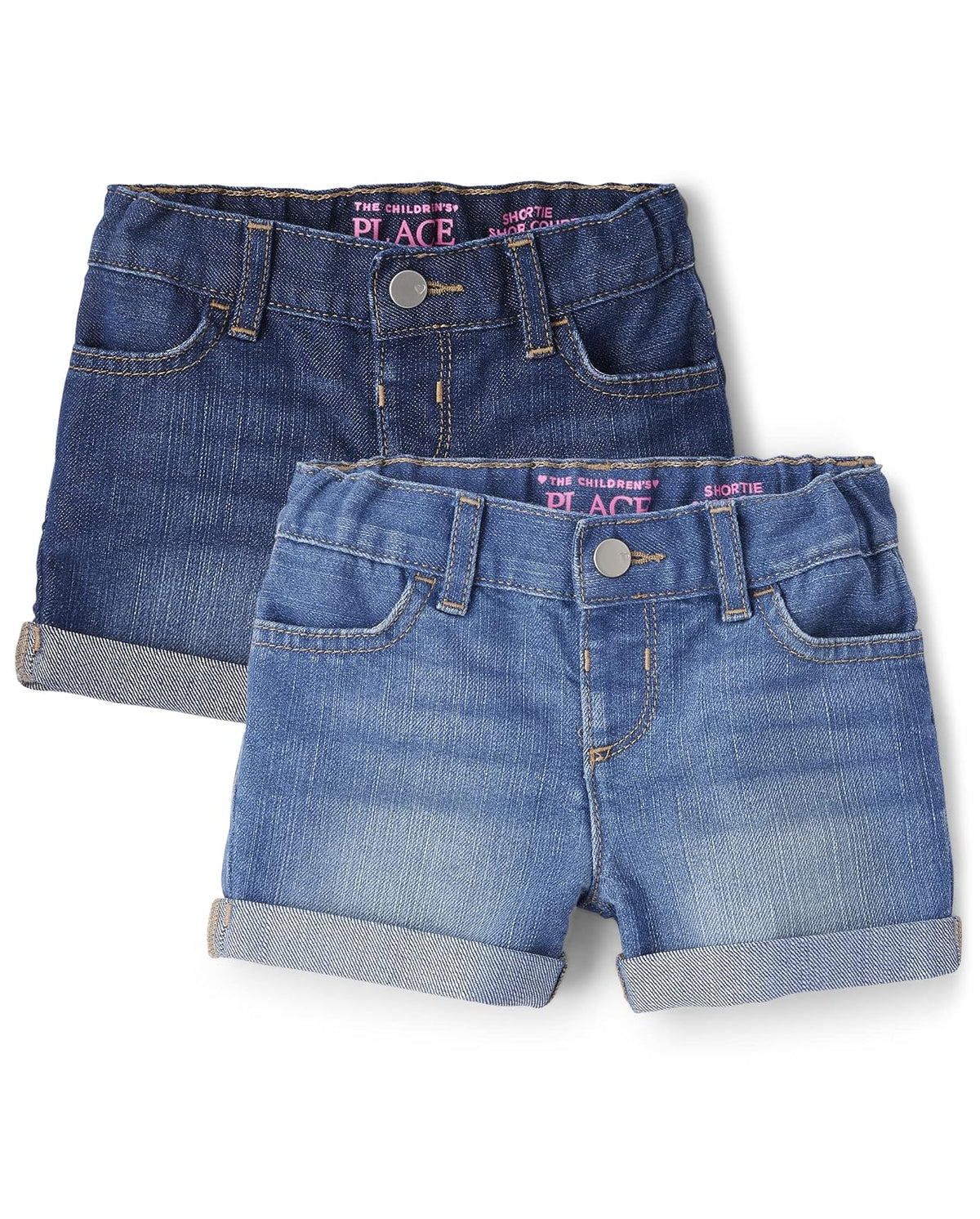 The Children's Place Shorts de Mezclilla para Niña, Paquete de 3 - 4 Años - Sage Wash - 2