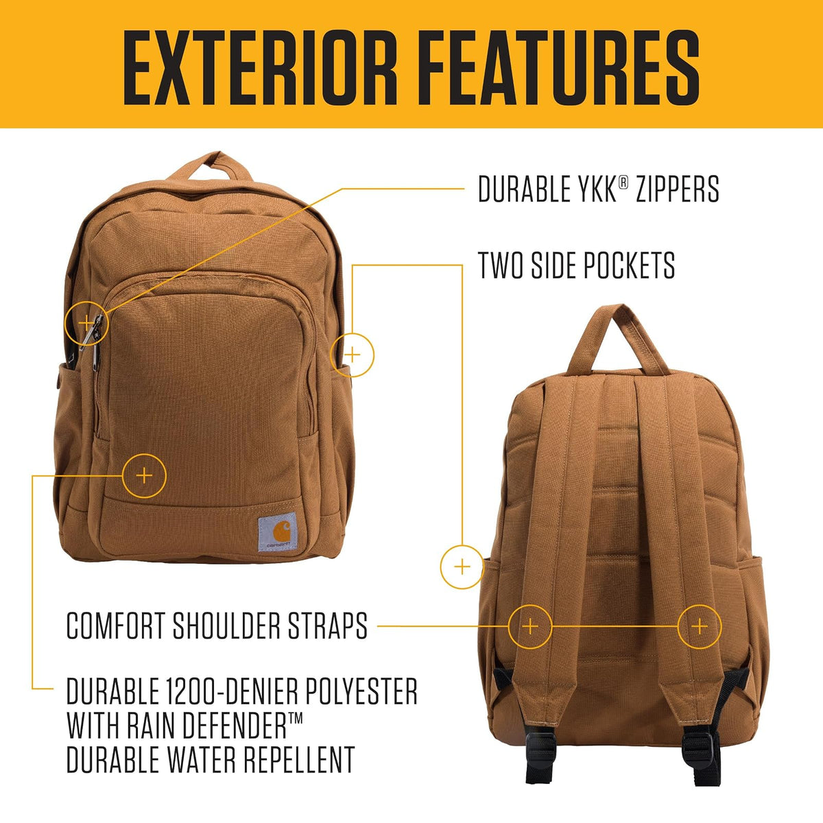 Carhartt 25l Classic Laptop Daypack, Durable Water-resistant Pack With Laptop Sleeve Mochila 25L Unisex adulto