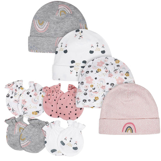 Gerber Cap and Mitten Sets Manoplas bebés niñas