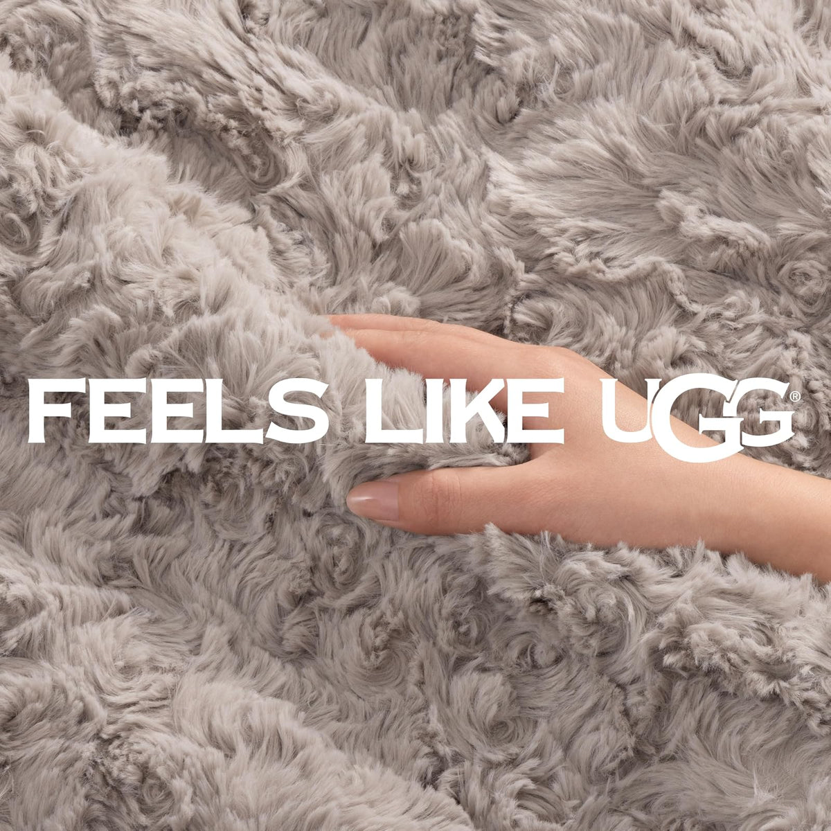 UGG Manta Adalee – Manta Suave de Piel sintética – Ostra