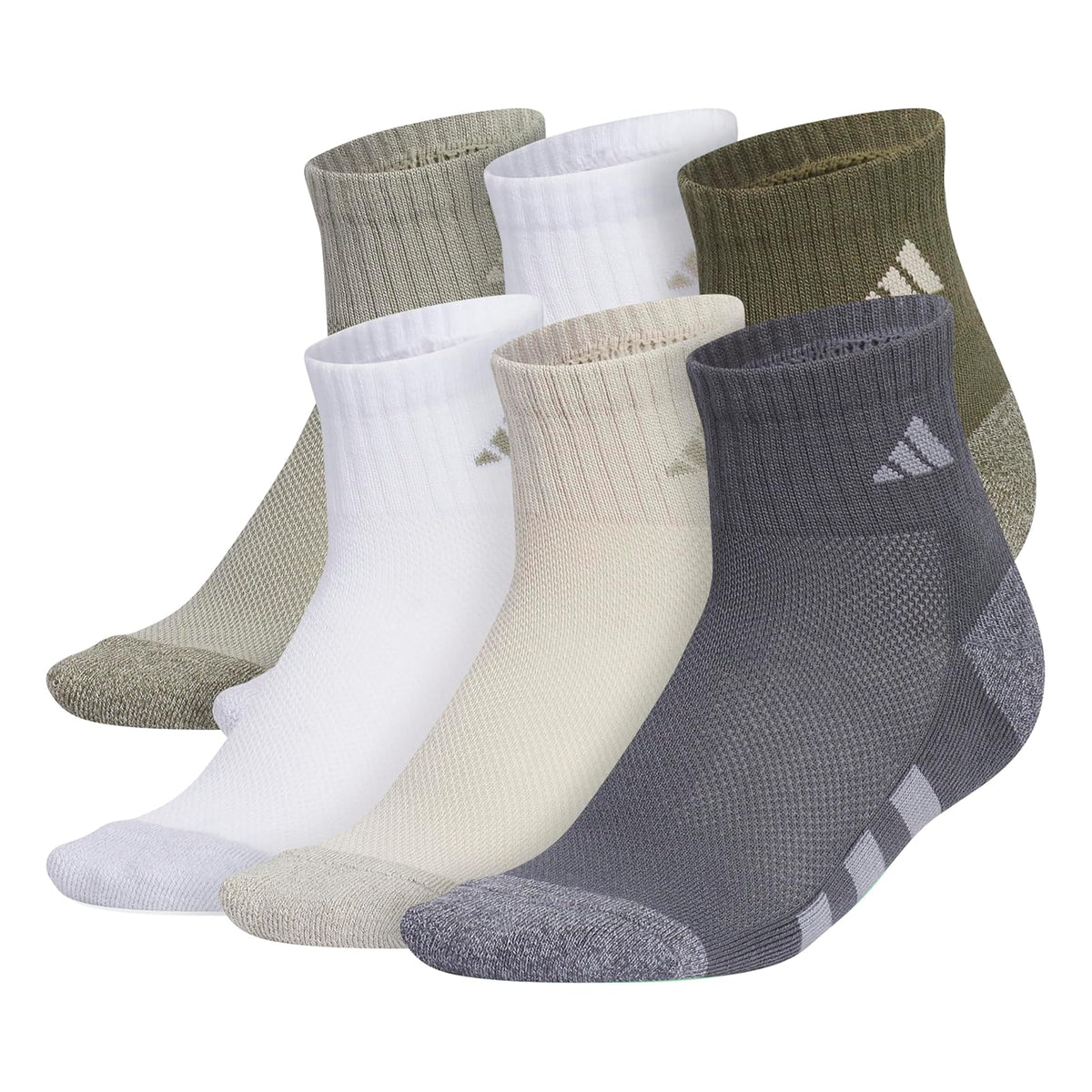 adidas Calcetines deportivos acolchados (6 pares) para niños, niños y niñas, ajuste por encima del tobillo, tela duradera Calcetín de cuarto Niños