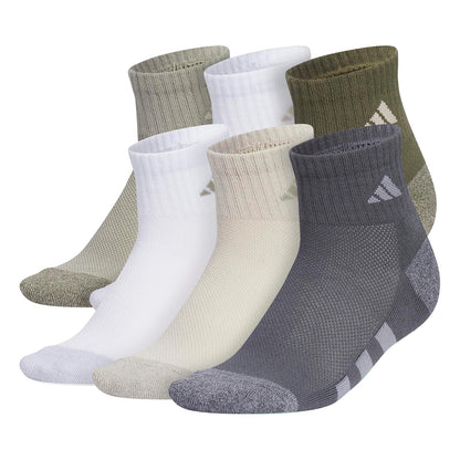 adidas Calcetines deportivos acolchados (6 pares) para niños, niños y niñas, ajuste por encima del tobillo, tela duradera Calcetín de cuarto Niños