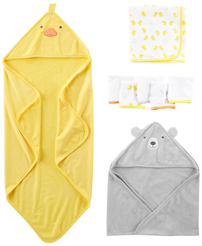 Simple Joys by Carter's Juego de toallas y paños de 8 piezas Juego de accesorios de invierno para Unisex bebé
