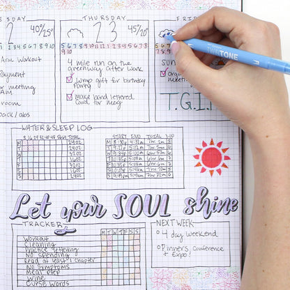 Tombow 61501 - Juego de marcadores TwinTone color pastel, paquete de 12 Marcadores de doble cara perfectos para planificadores, diarios, garabatos y mucho más