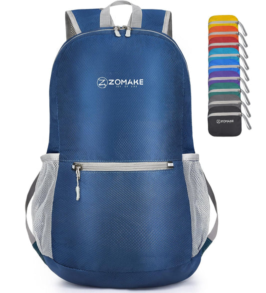ZOMAKE Mochila de senderismo ultraligera de 20 l – Mochila pequeña plegable resistente al agua para mujeres y hombres