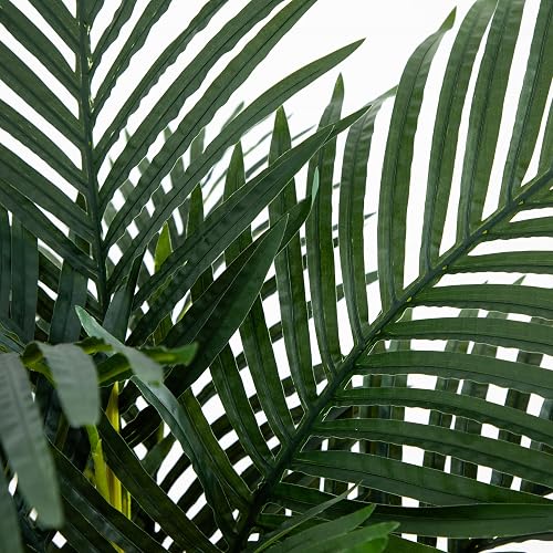 Nearly Natural 5357 Dorado caña Palmera, 4-Feet, Verde | 4 Pies, Verde, Artificial, Hojas Doradas