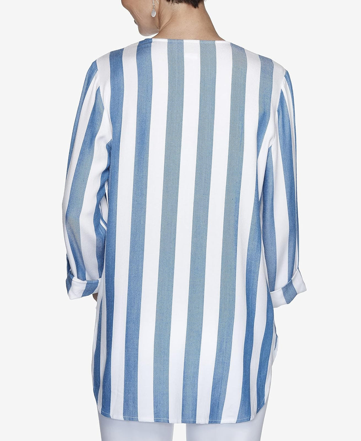 Ruby Rd. Top de Rayas Cabana Camisa Tipo túnica para Mujer