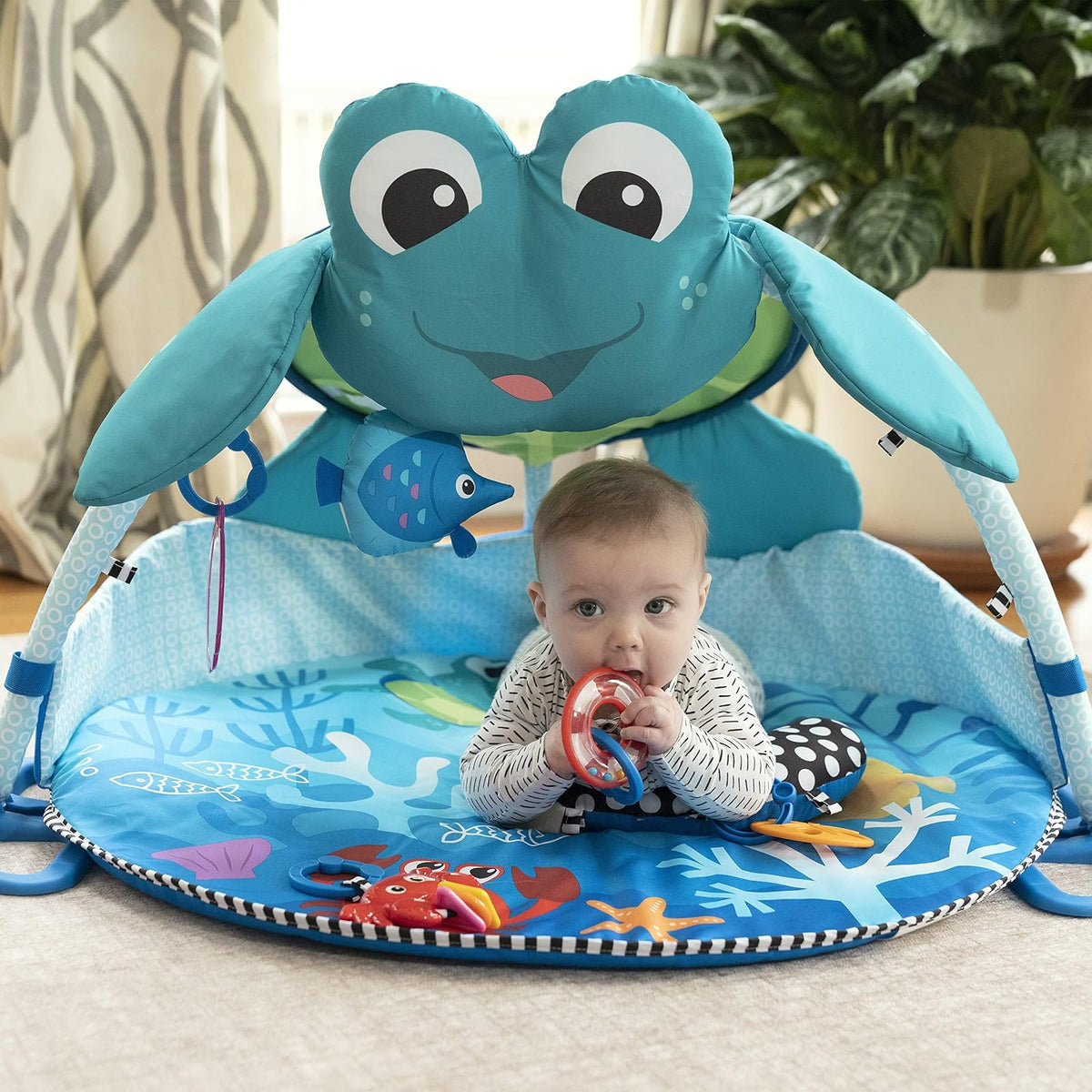 Baby Einstein Neptune Under The Sea Lights & Sounds - Alfombra de actividades para gimnasio y juegos, para niños recién nacidos