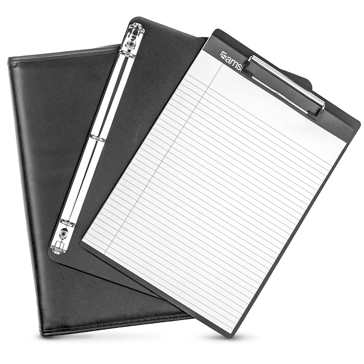 Samsill Padfolio Profesional Con Portapapeles, Carpeta de Anillos 0.5 Pulgadas y Funda Tablet 10.1