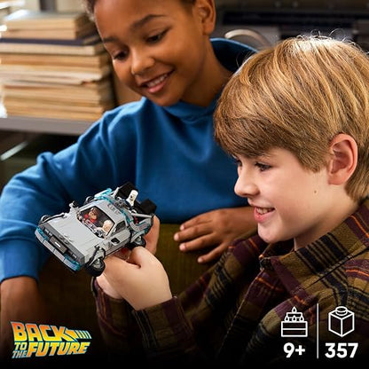 LEGO Speed Champions Máquina del Tiempo de Volver al Futuro – Auto de Juguete – 2 Minifiguras: Marty Mcfly y el Doc Brown – Set de Construcción para Niños Mayores de 9 Años – 77256