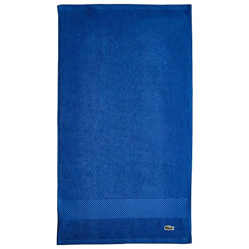 Lacoste Heritage Supima Toalla de Mano de algodón, Azul Surf, 16 x 30 Pulgadas