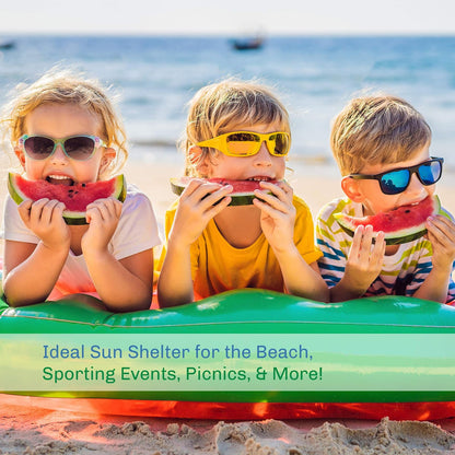 Wakeman Outdoor - Carpa de Playa con protección UV y Revestimiento Resistente al Agua para Eventos Deportivos y más con Bolsa de Transporte