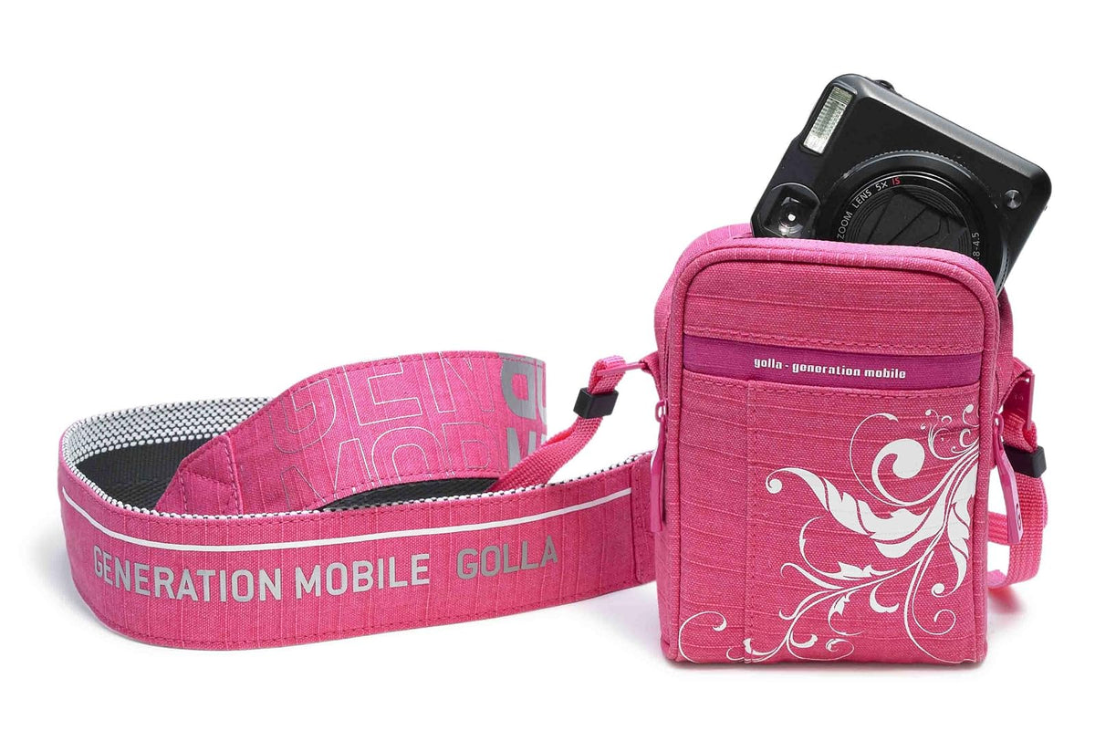 Golla G1152 Estuche para Cámara Fotográfica (Algodón, Poliéster, Rosa, 90 x 120 x 45 mm, 100 x 130 x 55 mm)