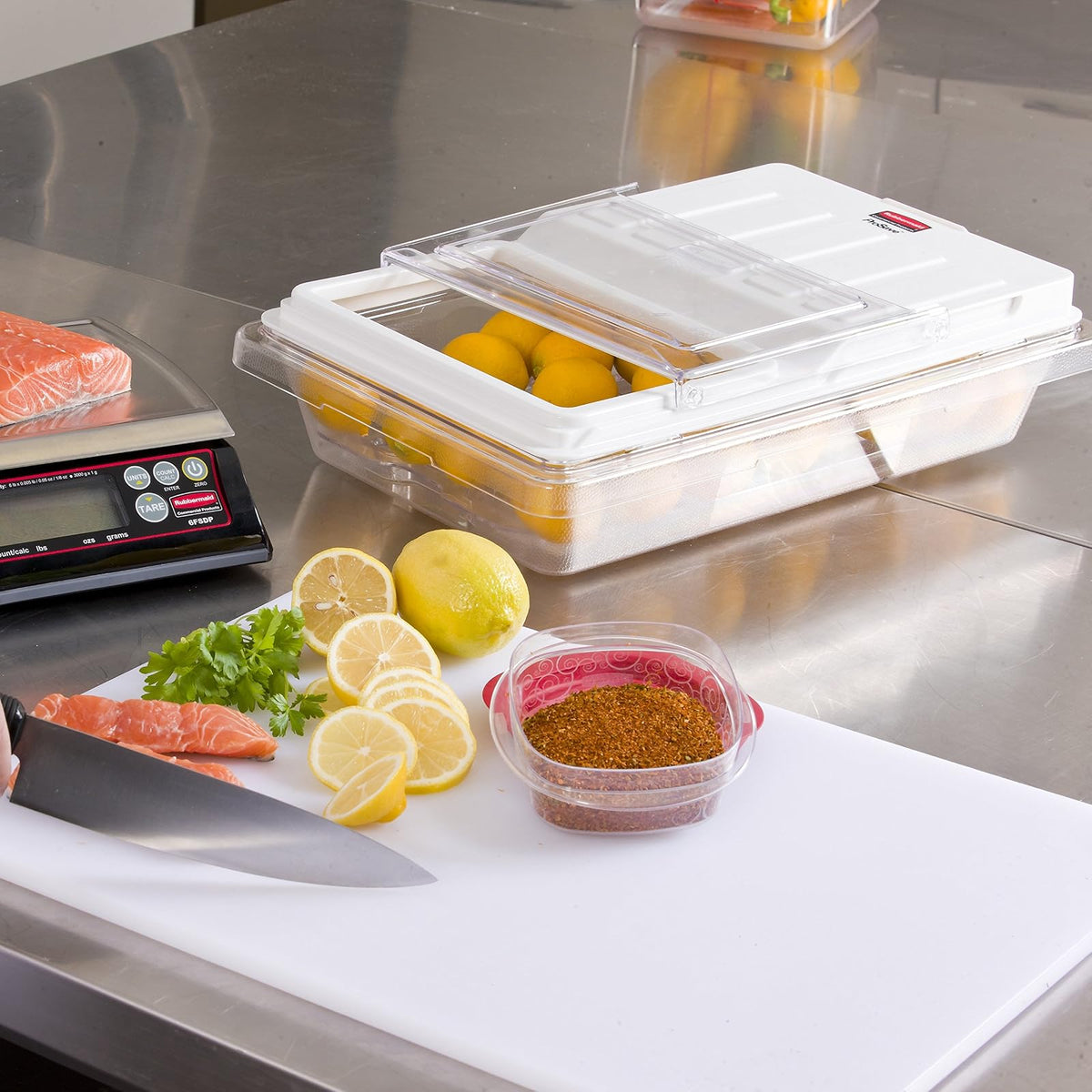 Rubbermaid Commercial FG330700CLR Food/Tote Box, 2-gallon