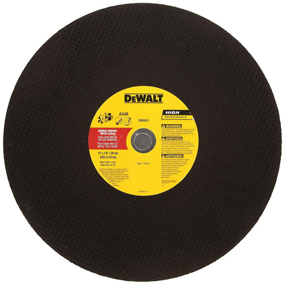 DEWALT DW8021 - Rueda de corte portátil de metal de 14 x 1/8 x 20 mm