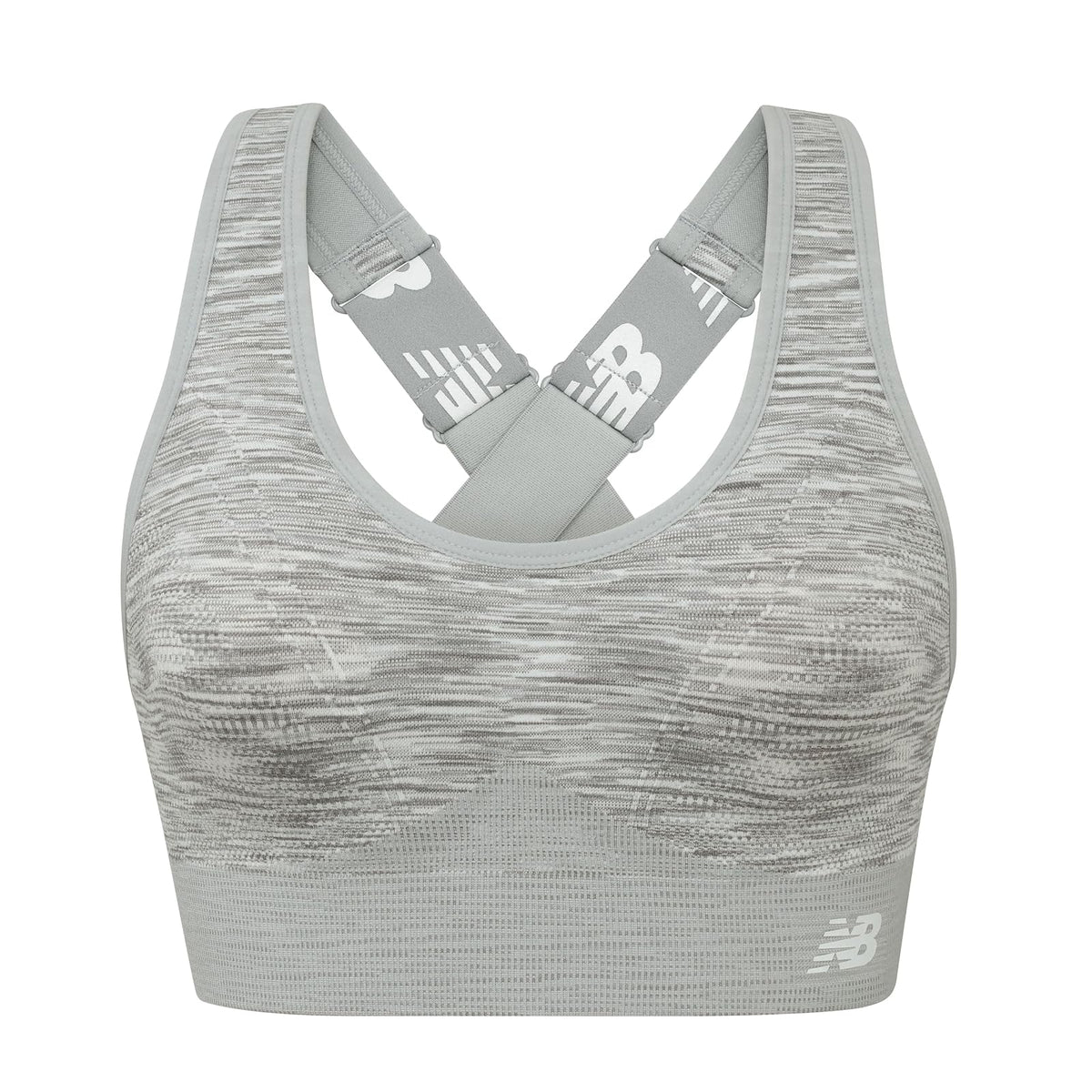 New Balance Brasier Deportivo Alto Impacto sin Costuras - M - blanco (munsell white)