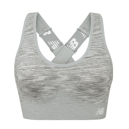 New Balance Brasier Deportivo Alto Impacto sin Costuras - M - blanco (munsell white)