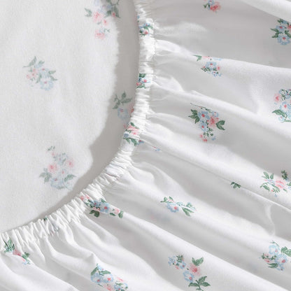Laura Ashley - Juego de sábanas King de algodón percal Transpirable, 200 Hilos, decoración Floral para el hogar (Rosa, King)