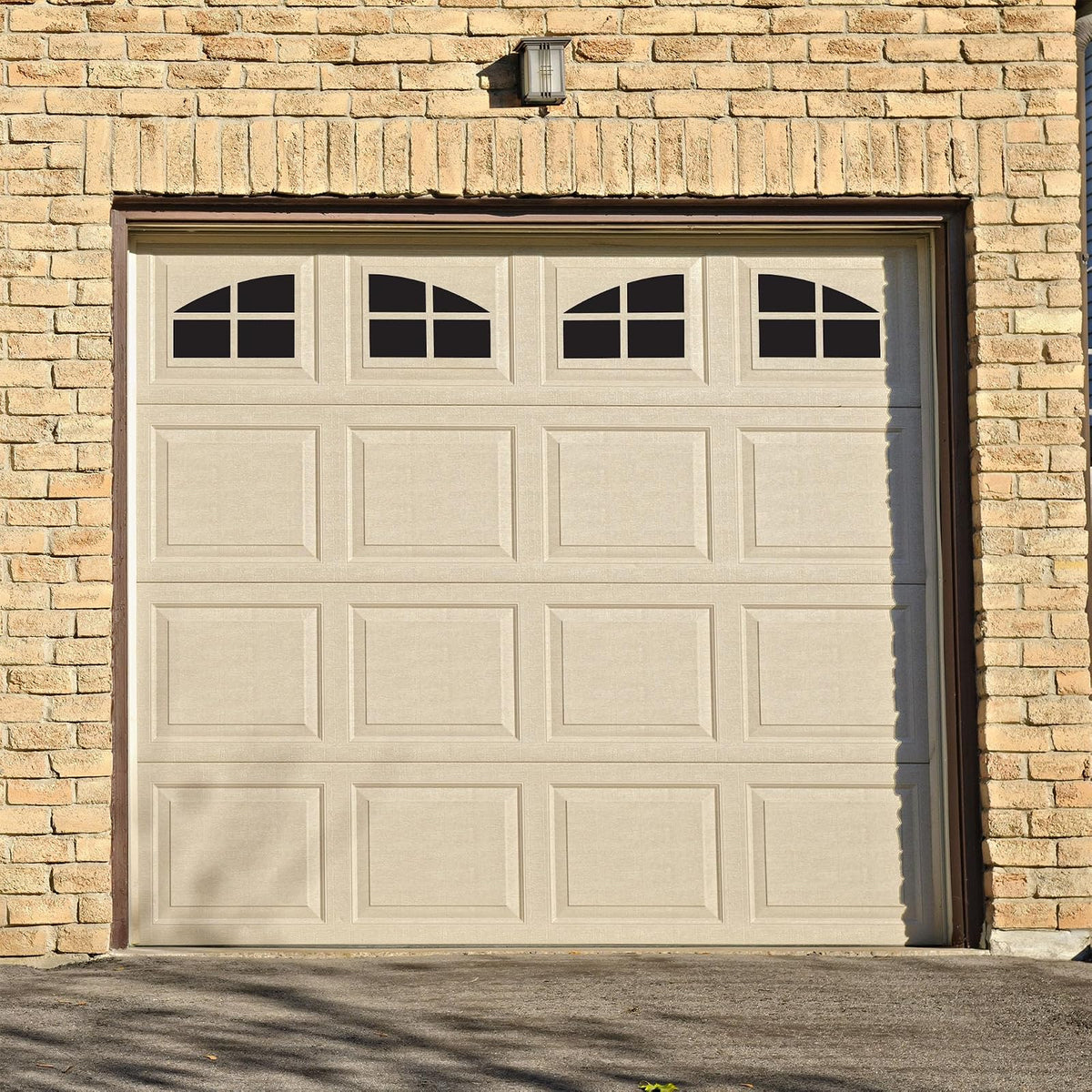 Household Essentials 216 Magnetic Faux Garage Door Windows | 16 Pieces for Single Car Steel Garage Door| Black