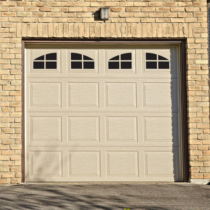 Household Essentials 216 Magnetic Faux Garage Door Windows | 16 Pieces for Single Car Steel Garage Door| Black
