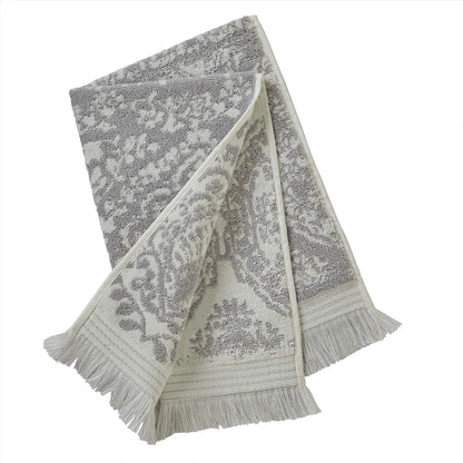 SKL Home by Saturday Knight Ltd. Toalla de Mano Carrick Medallion 100% algodón Turco (Paquete de 2), Gris