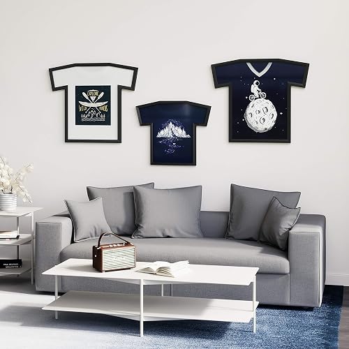 Umbra T-Frame Marco Decorativo en Forma de Camiseta para Exhibir Playeras, Negro