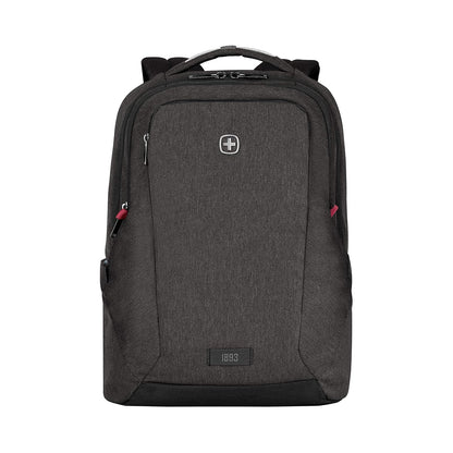 Wenger 611641 Mochila MX Profesional para portatil de hasta 16 pulgadas, Tablet de hasta 10 Pulgadas, 21 litros, Mujeres Hombres, Negocios, Universidad, Viaje Escolares, Color Negro