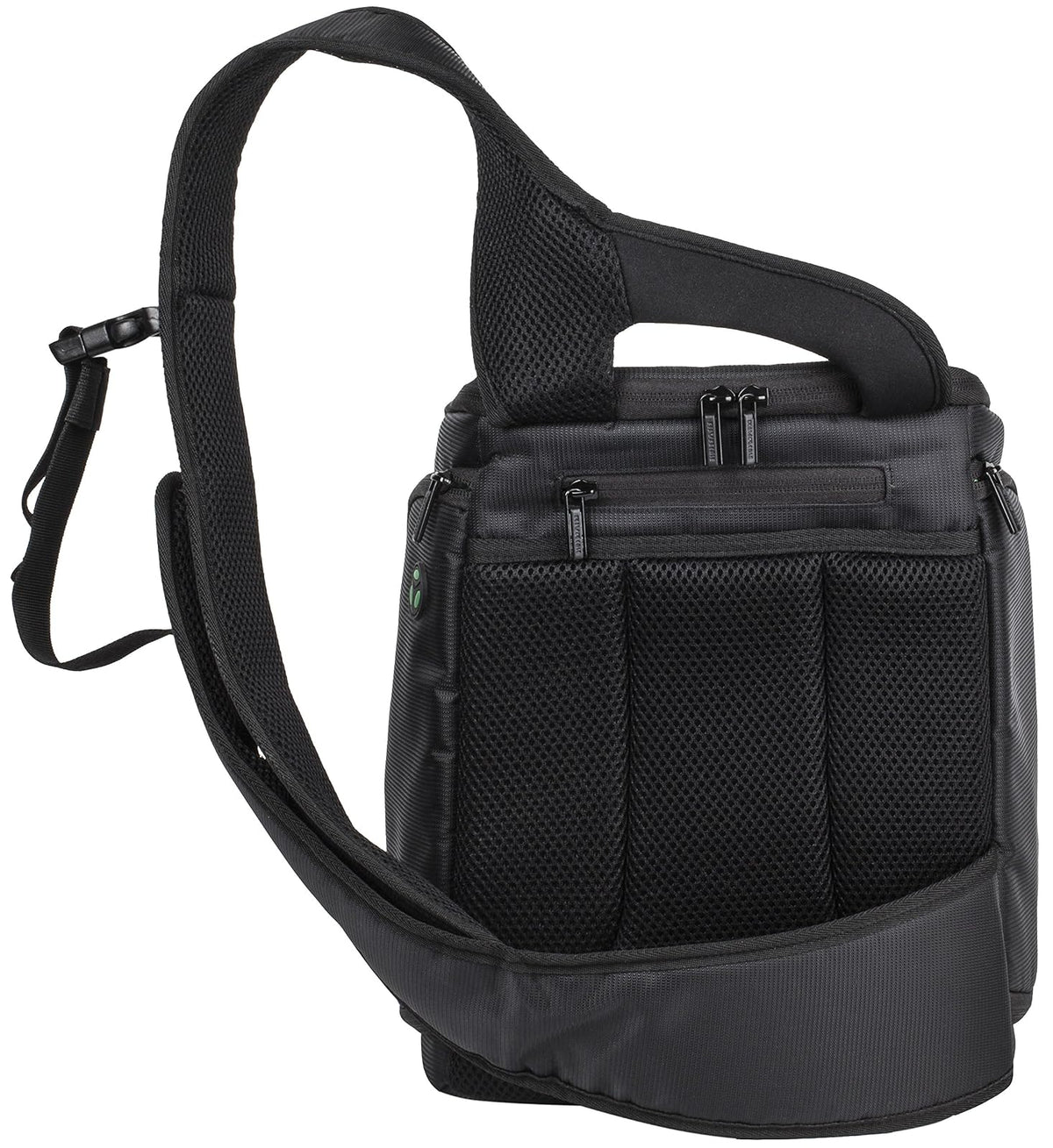 Rivacase 7470 Estuche Cámara Reflex SLR Tipo Mensajero Green Mantis. hasta 3 Lentes y Flash, Tablet 10", Anti-Impacto, 2 Bolsillos Externos, Correa al Hombro Ajustable Acojinada Antideslizante.