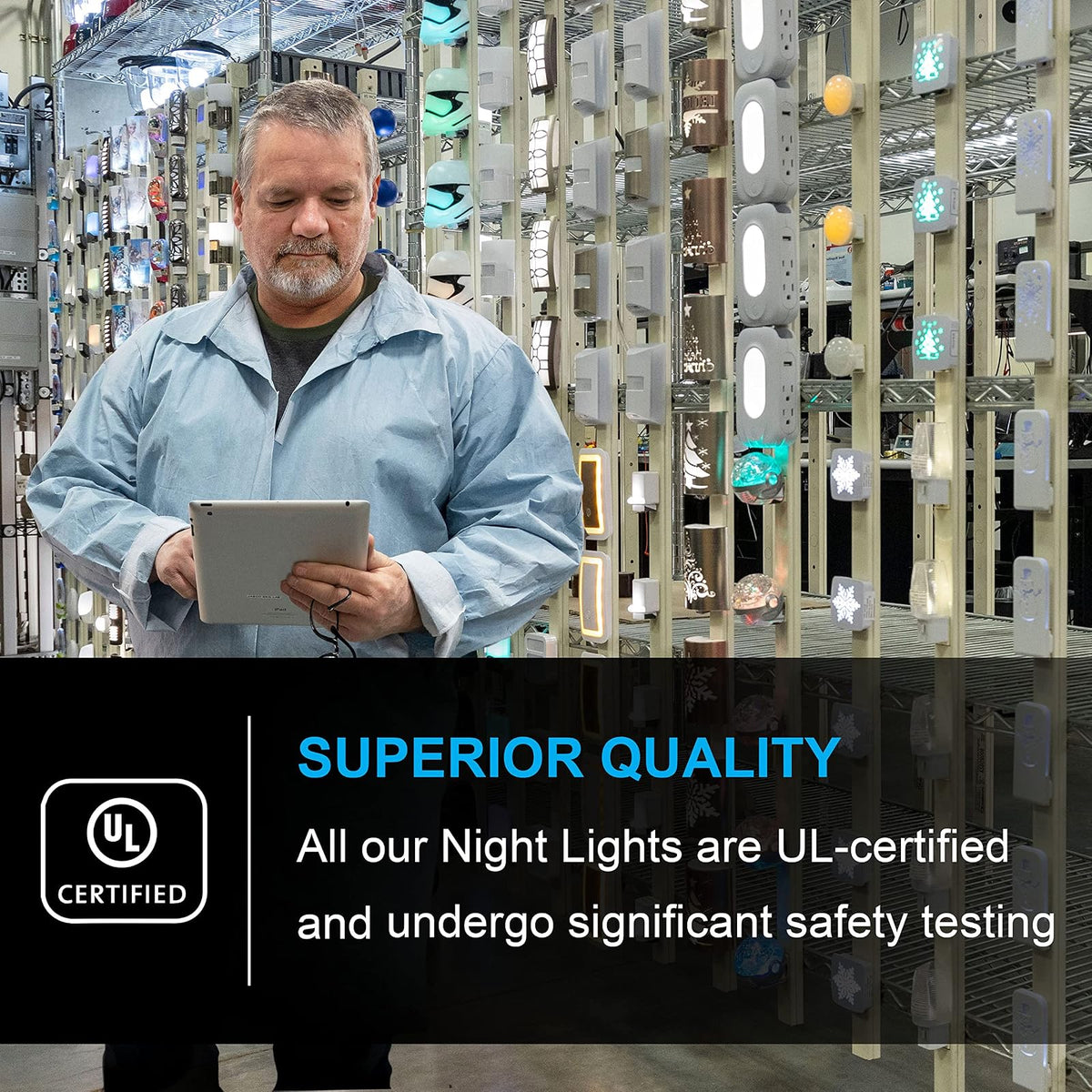GE 55992, luz LED nocturna, enchufable, sensor de atardecer a amanecer, blanco frío, iluminación ambiental, ideal para niños y adultos, recámara, baño, guardería, cocina, pasillo, 4 unidades