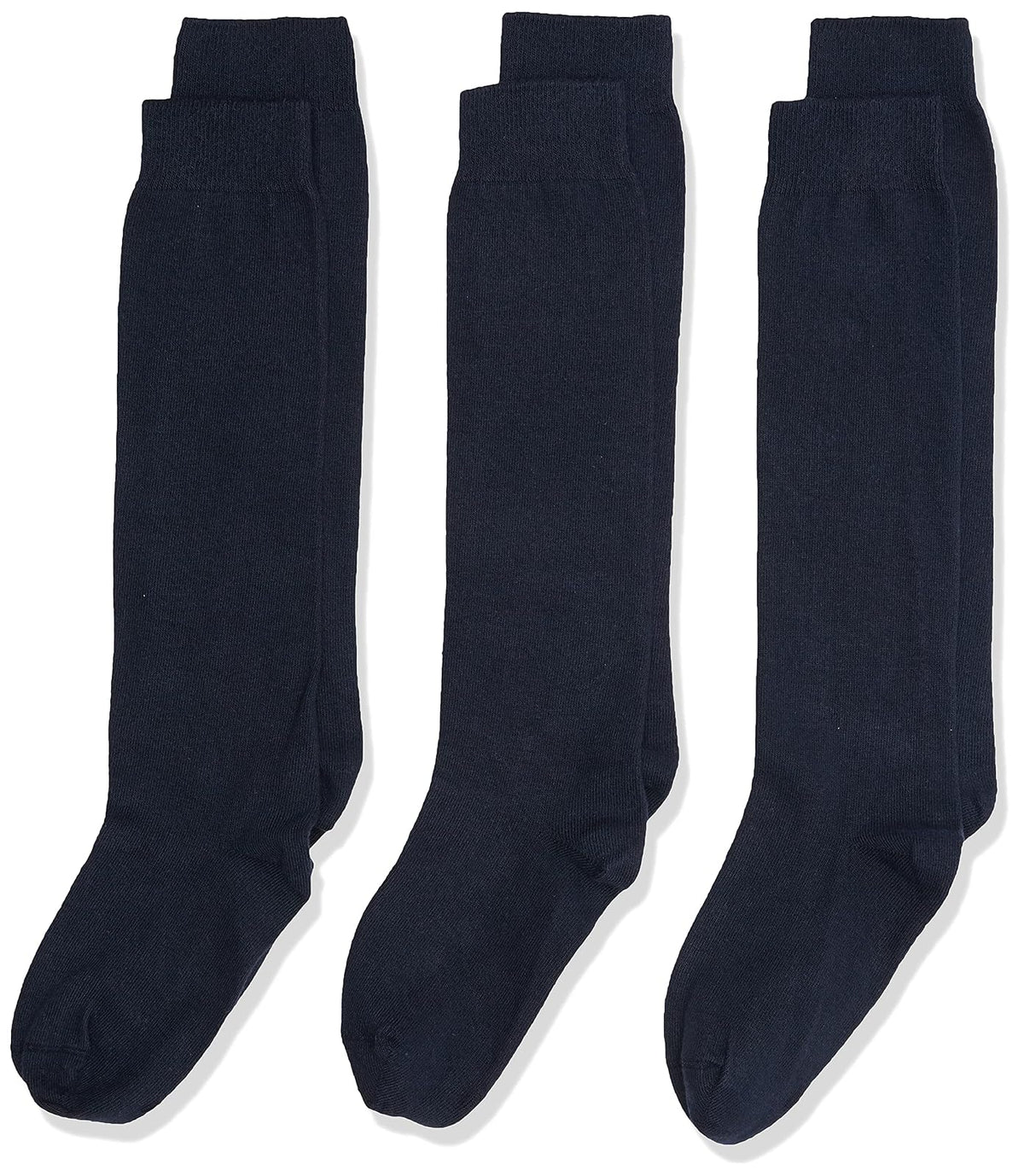 Jefferies Socks Paquete de 3 Pares de Calcetines Altos Escolares para Niña - CH - Azul Marino