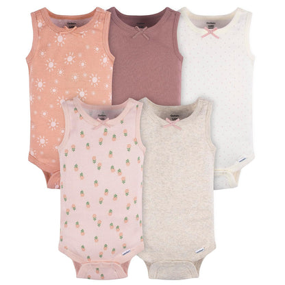 Gerber - playera de manga corta para bebé, 5 unidades, 160 g/m²