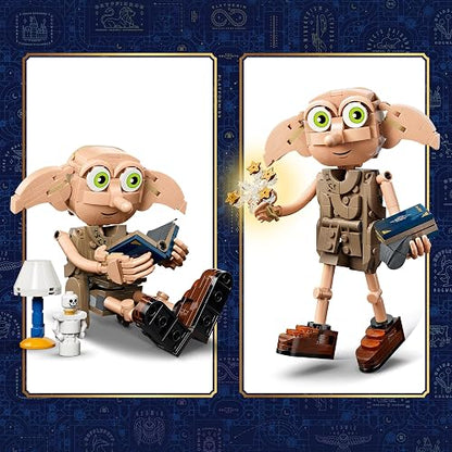 LEGO Harry Potter Dobby el Elfo Libre – Juguete de Construcción para Jugar y Exhibir – Set “2 en 1” – Convierte a Dobby en Kreacher – Regalo para Niños de 8 Años o Más – 76469