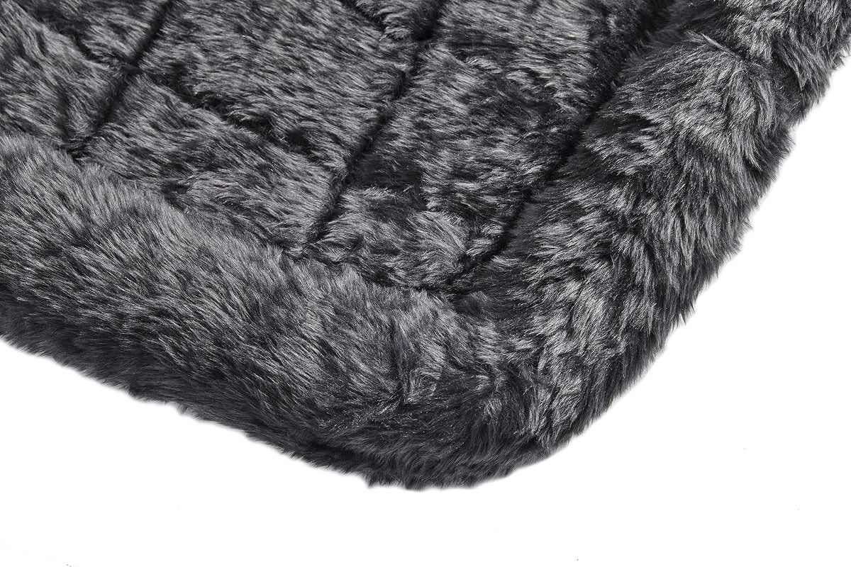 Cama Gris para Perro o Gato de 42 Pulgadas con cómodo Refuerzo, Ideal para Razas de Perros Grandes y se Adapta a una Caja de Perro de 42 Pulgadas, fácil Mantenimiento, Lavar y secar a máquina