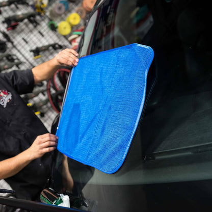 Chemical Guys Mic_708_1 Glass and Window Waffle Weave Towel, Blue (24 in. x 16 in.)