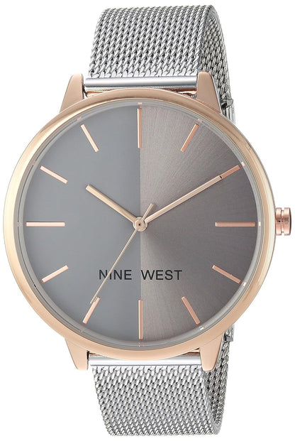 Nine West Reloj de Malla para Mujer - Plateado