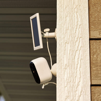 Arlo Essential - Cargador de panel solar (2ª generación) - Accesorio certificado Arlo - Funciona con cámara esencial para exteriores y cámara esencial XL para exteriores (2ª generación), color blanco