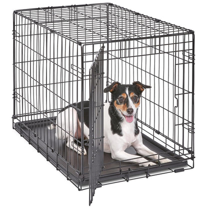 MidWest Homes for Pets Jaula iCrate Plegable para Perro con Panel Divisor - 30L x 19W x 21H Inches - Puerta única