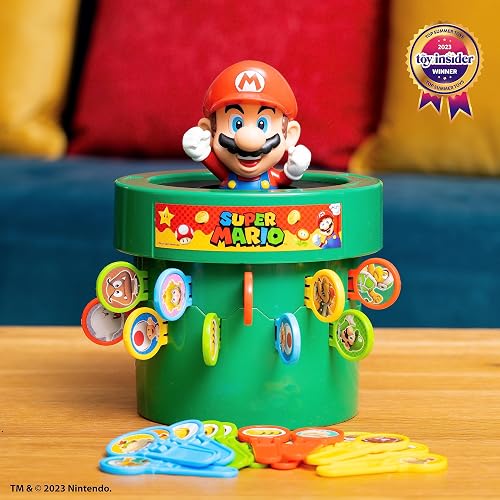 TOMY Pop Up Super Mario - Juego para niños, Juguetes de Super Mario y Juegos Familiares para la Noche de Juegos para niños, Juegos de Mesa e Ideas de Navidad para niños a Partir de 4 años