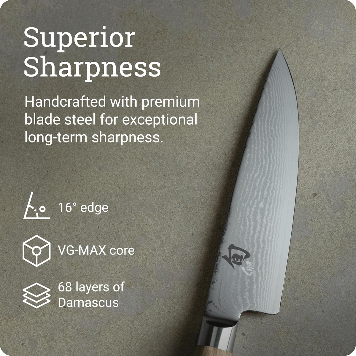 Shun Cutlery - Cuchillo clásico de chef rubio de 6 pulgadas, hoja pequeña y ágil, ideal para preparación de alimentos, cuchillo japonés auténtico, hecho a mano, cuchillo de chef profesional