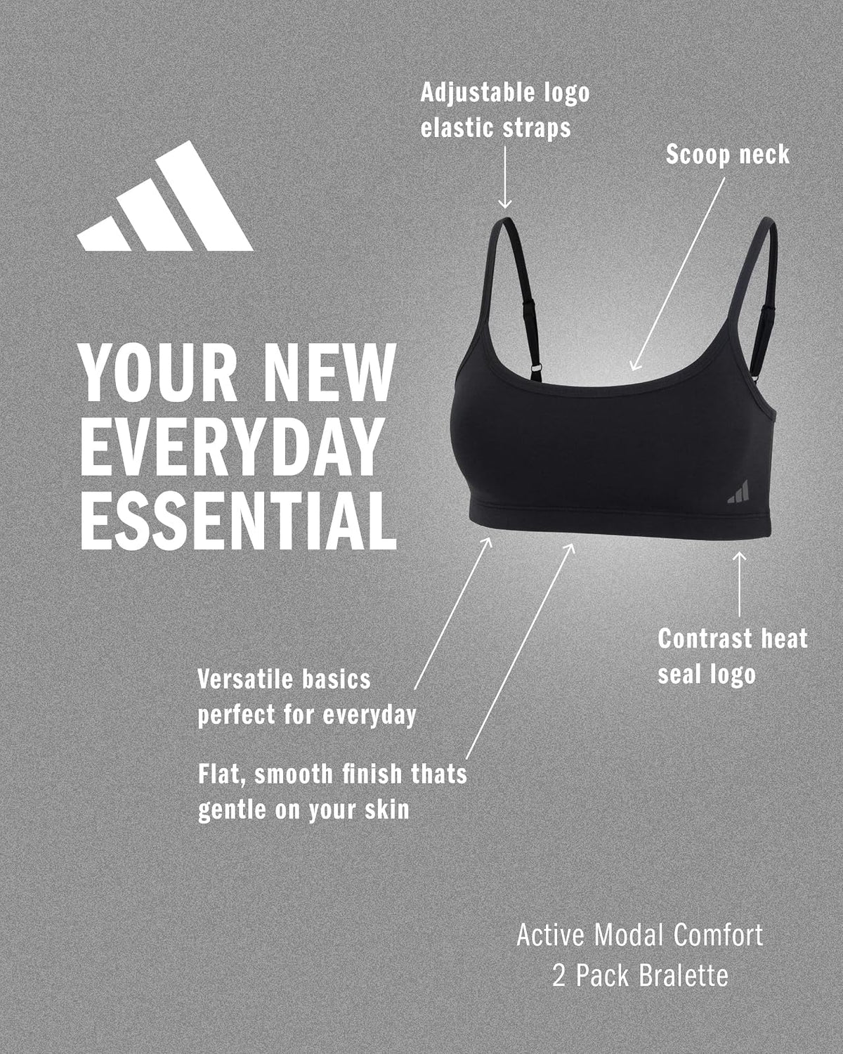 adidas Active Modal Comfort Scoop Bralette Sujetador Mujer