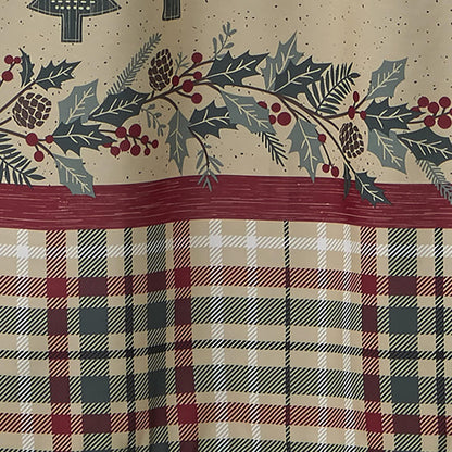 SKL Home - Cortina de Ducha rústica de muñeco de Nieve para Navidad, Invierno, Regalo, Multicolor