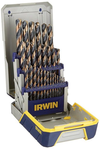 IRWIN Juego de Brocas de Acero de Alta Velocidad, 29 Piezas con Estuche (3018005)