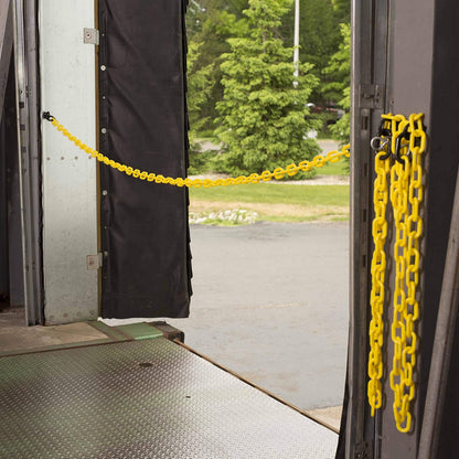 Mr. Chain 50002-25 Plastic Barrier Chain, High Density Polyethylene with UV Inhibitors, 2" Link x 25', Yellow