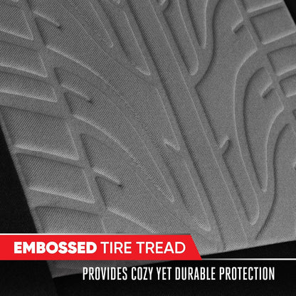 Motor Trend Fundas de Asiento Delanteras de Neumático Gris Carbón para Autos, Camiones y SUV, Paquete de 2, MTSC-6104-CC