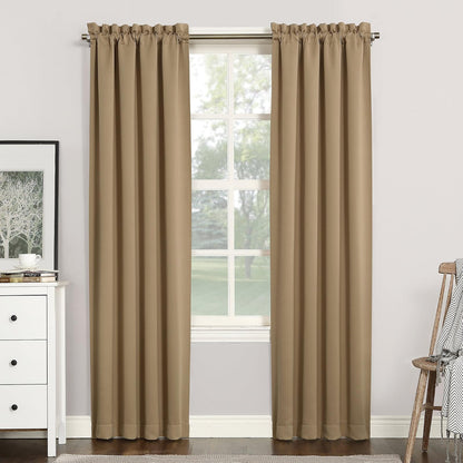 Sun Zero Andorra Panel de Cortina Transparente Flores Aplastadas Rojo - Gris pardo - 101.6An x 241.3Al cm (1 Paneles)
