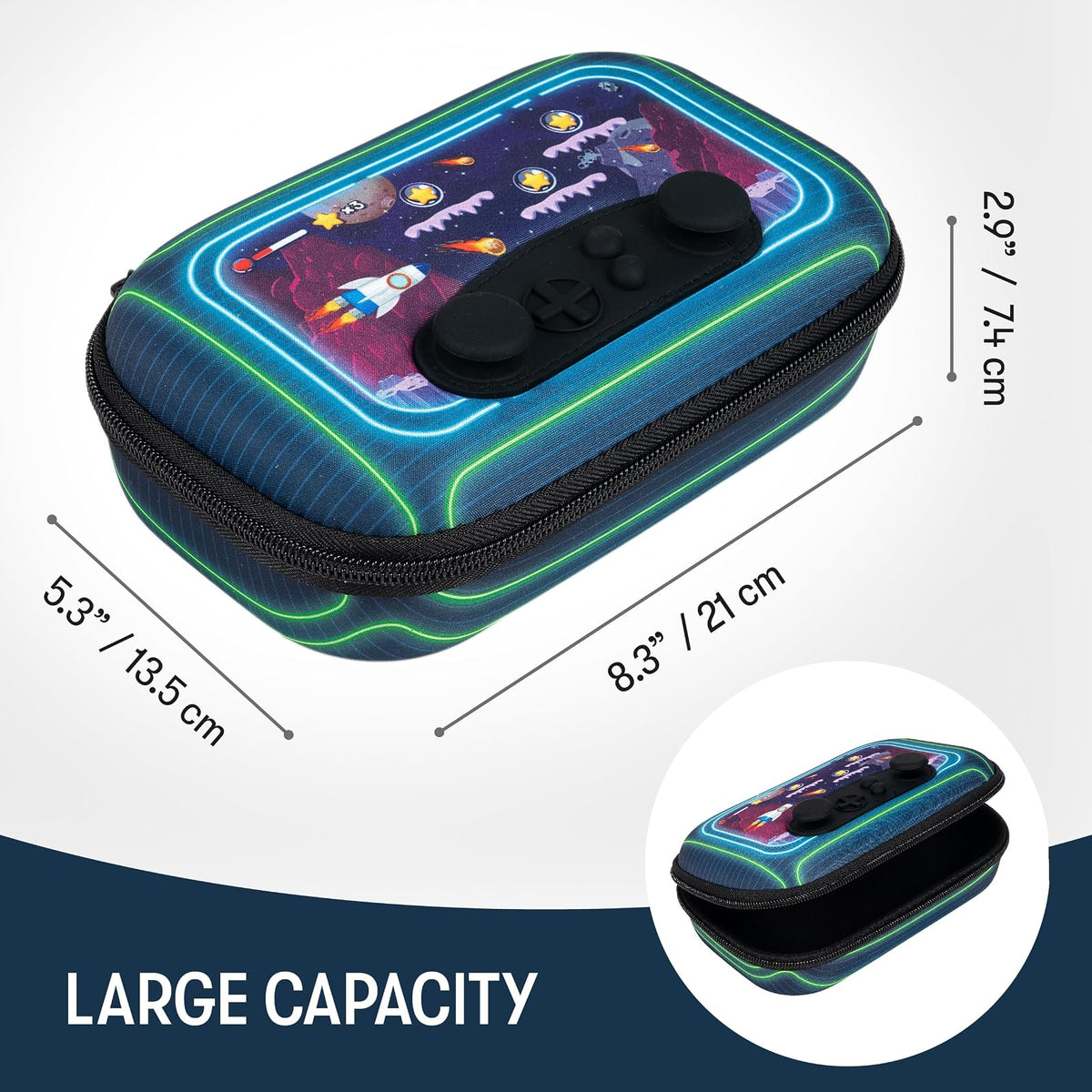 ZIPIT Gamer - Estuche para niños, colorido joystick para niños