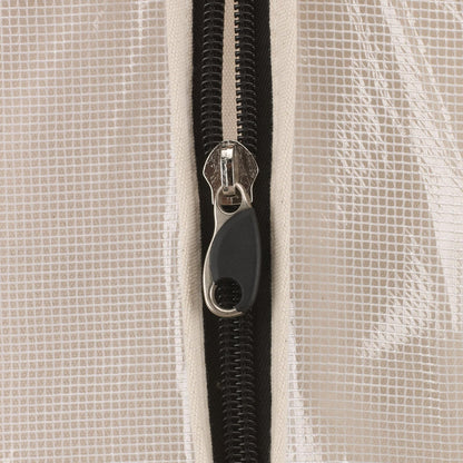 Household Essentials 3392-1 Cedarline Collection - Bolsa colgante para ropa, protector de vestido y traje, lona de algodón natural, color blanco roto