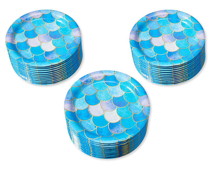 American Greetings - Suministros de fiesta de sirena, platos de postre (36 unidades)